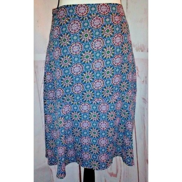 De Collections Womens Flare Skirt Size XS Side Zip Blue - Picture 7 of 12